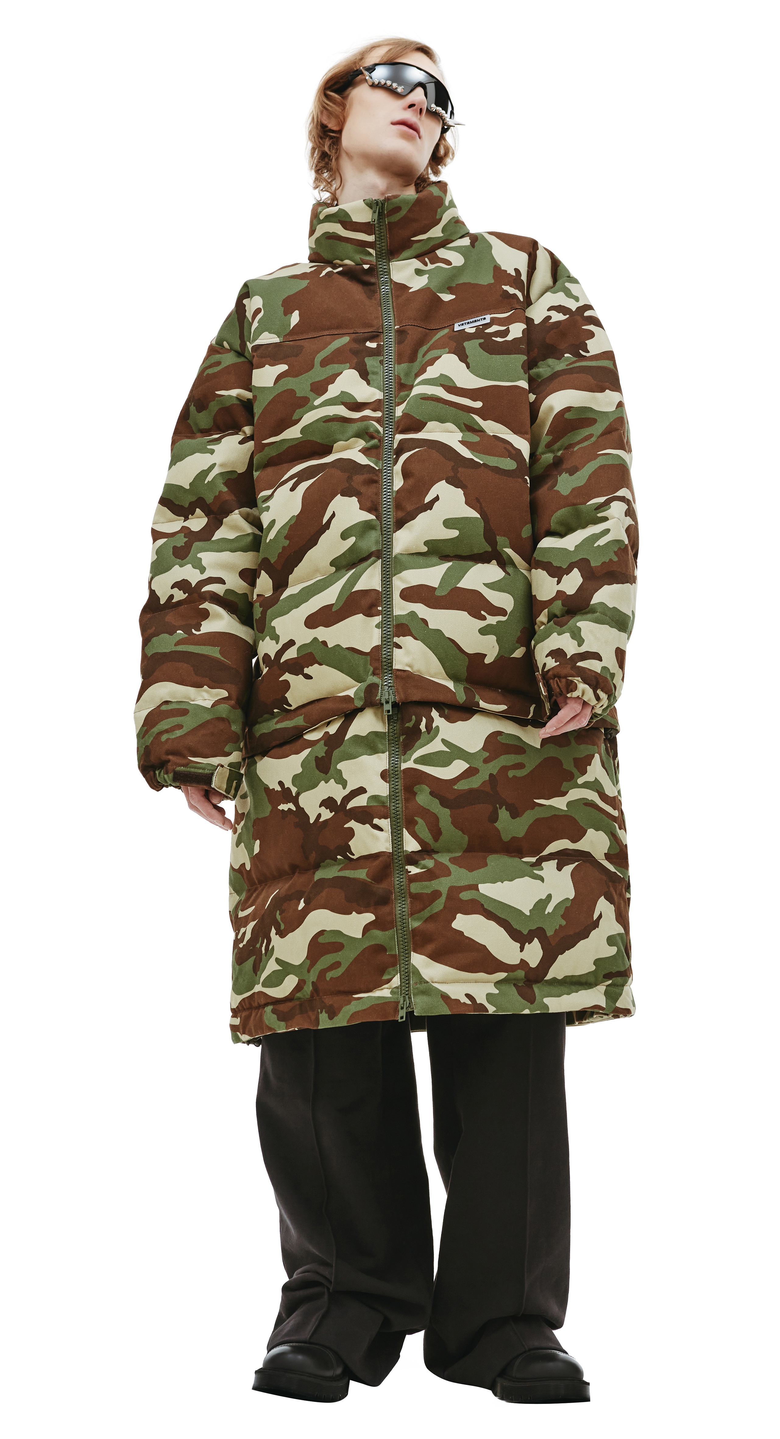 CAMOUFLAGE MAXI PADDED COAT - 5