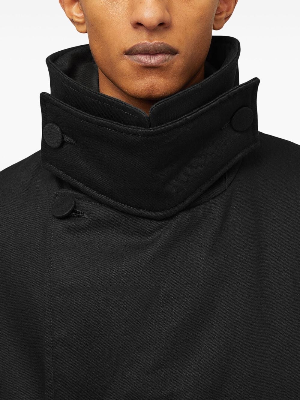 double-breasted cotton coat - 6