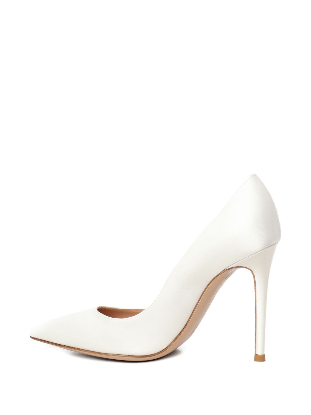 105mm leather heeled pumps - 4