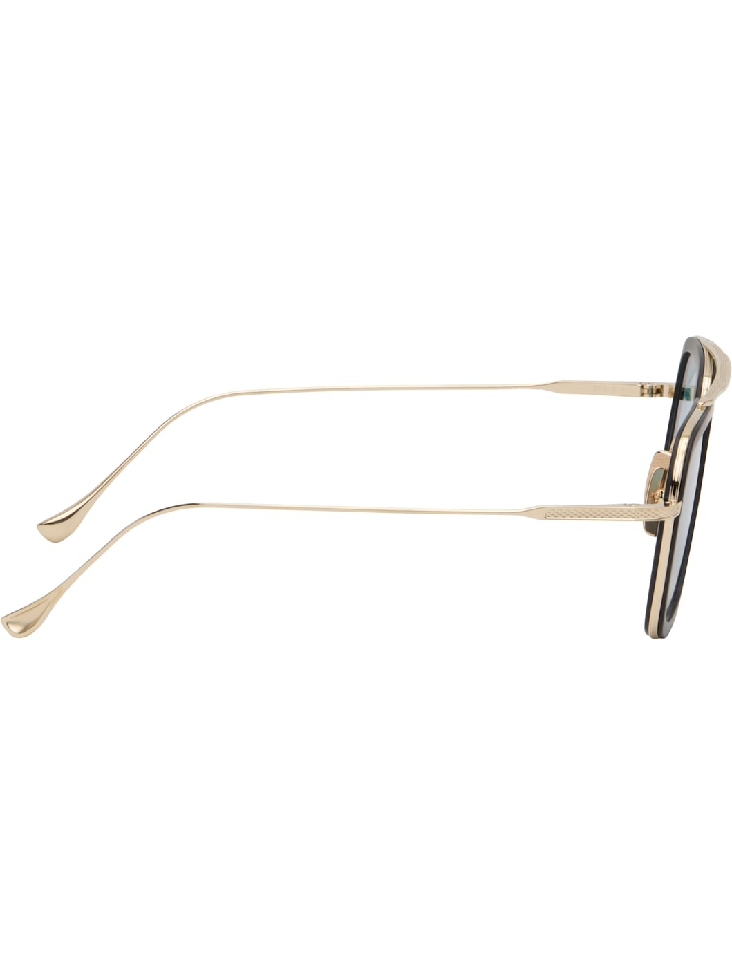 SSENSE Exclusive Gold & Black FLIGHT.006 Sunglasses - 2