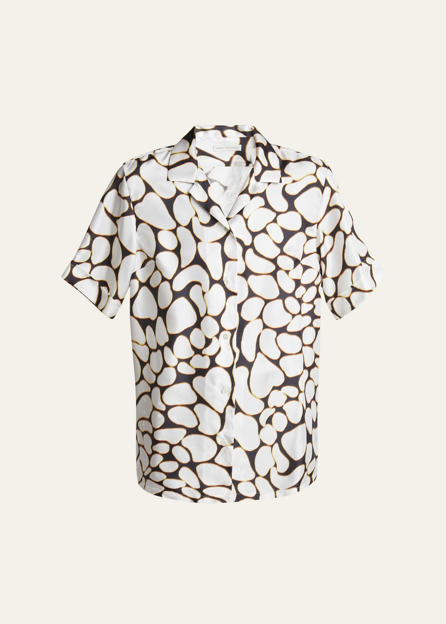 Clive Printed Button Down Silk Shirt - 1