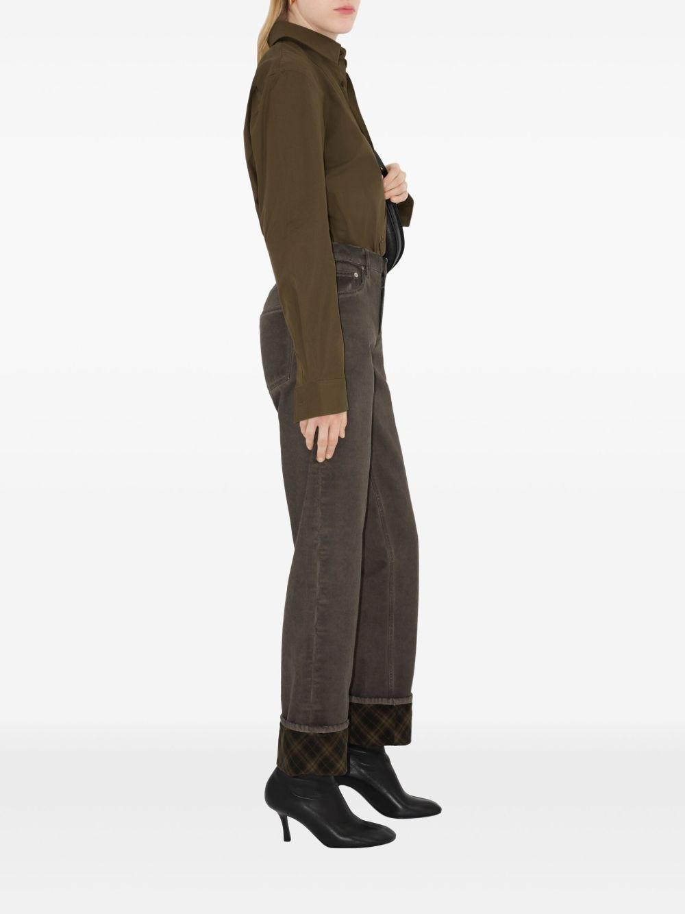check detailing jeans - 3