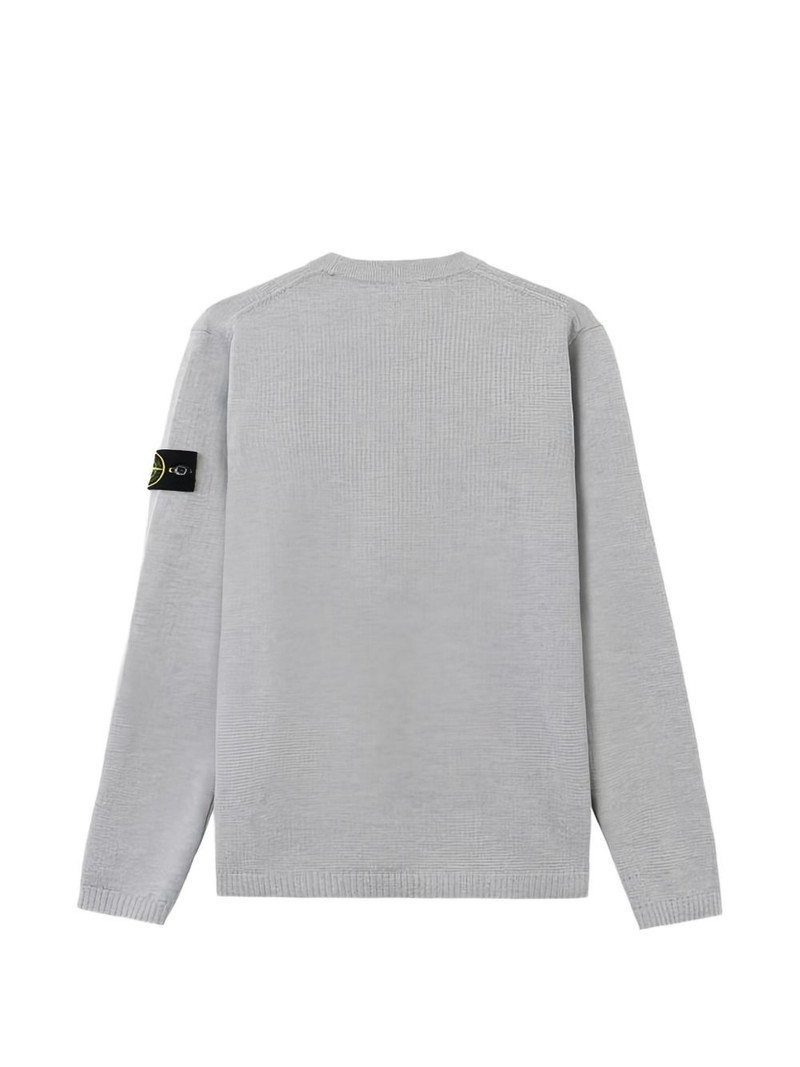 Stone Island logo-patch crew-neck sweater outlook