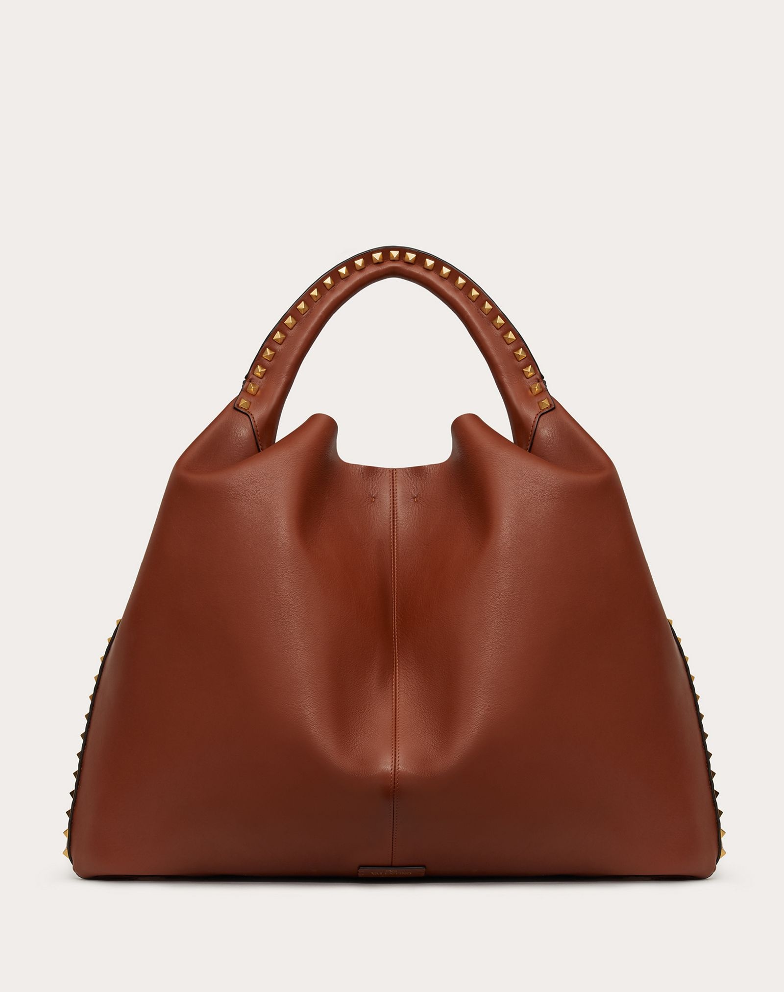 Rockstud Suede Calfskin and Full-Grain Calfskin Hobo Bag - 3