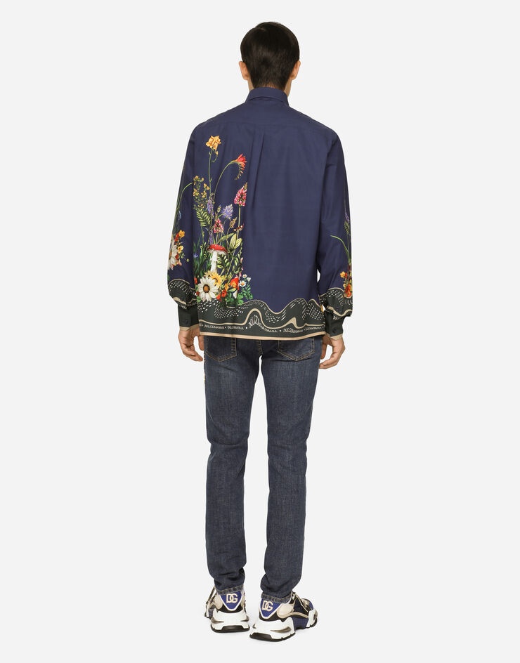 Rabbit-print cotton Hawaiian shirt - 4