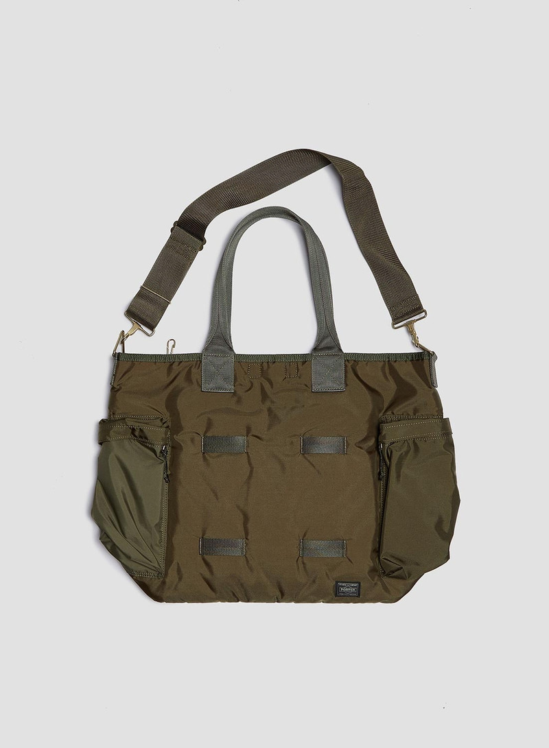 Porter-Yoshida & Co Force 2Way Tote Bag in Olive Drab 1