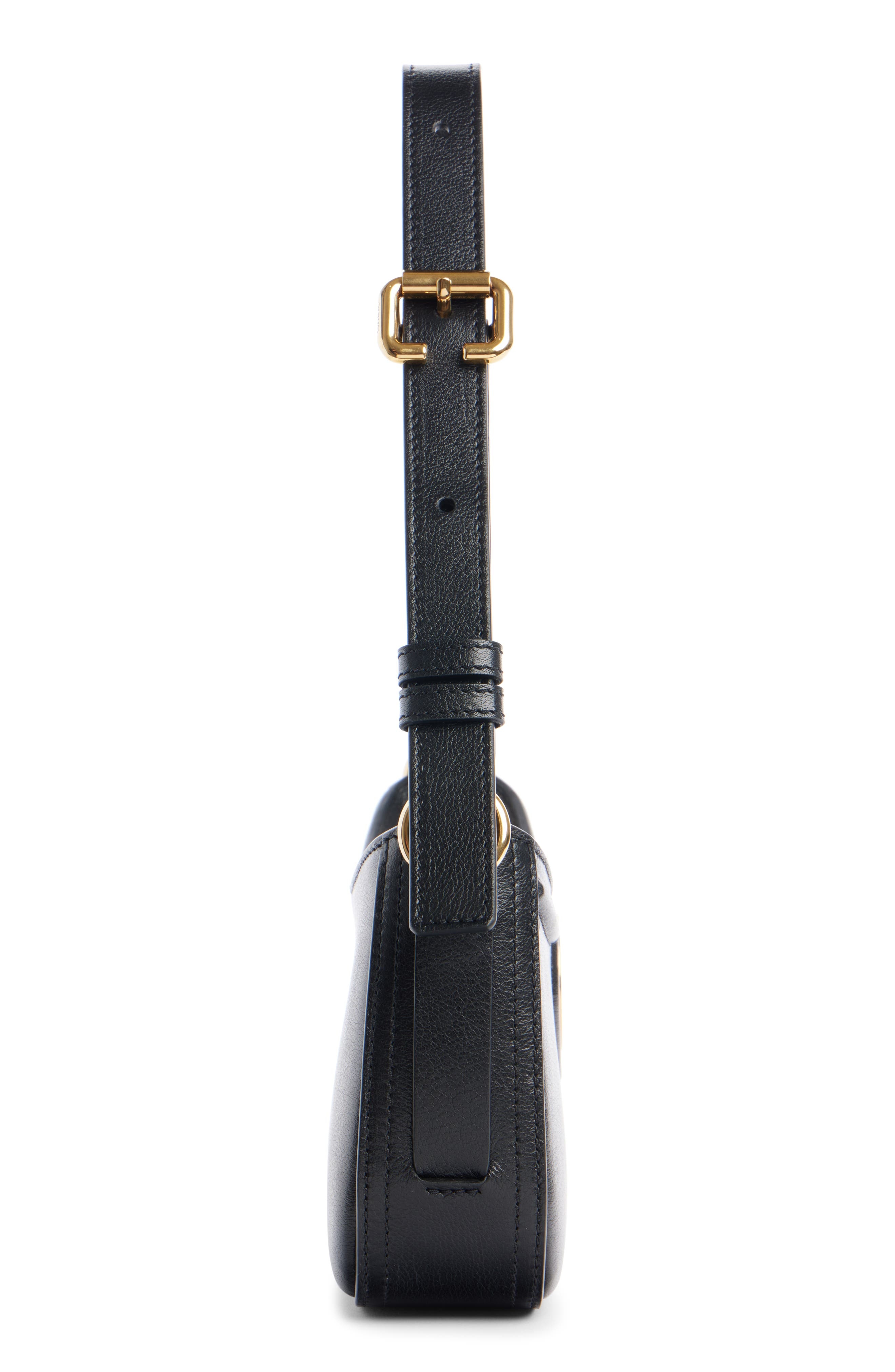 Chloé Mini Horse Medal Leather Shoulder Bag in Black at Nordstrom - 4