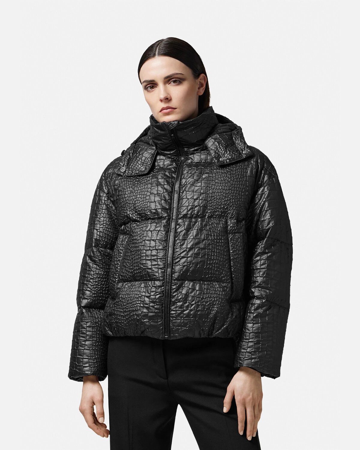 Croc-Lacquered Cloquet Puffer Jacket - 3