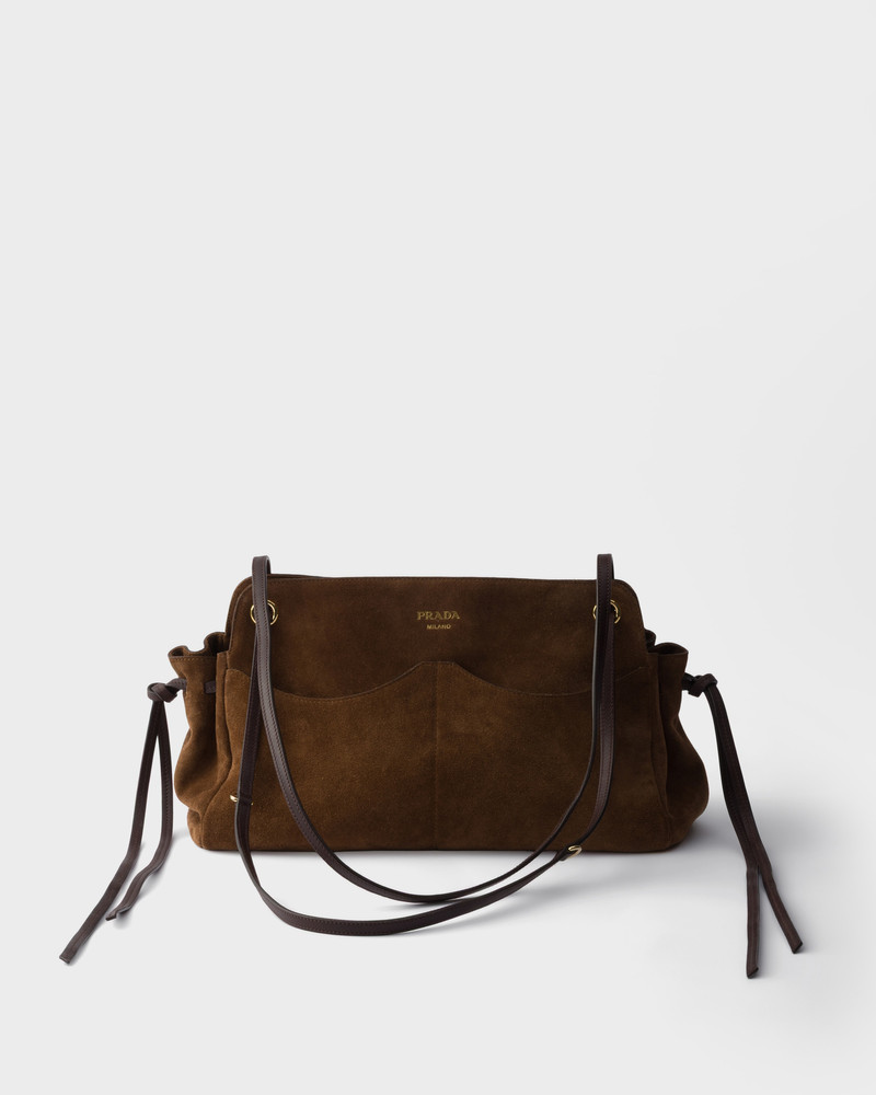 Prada Carry large suede tote bag 1