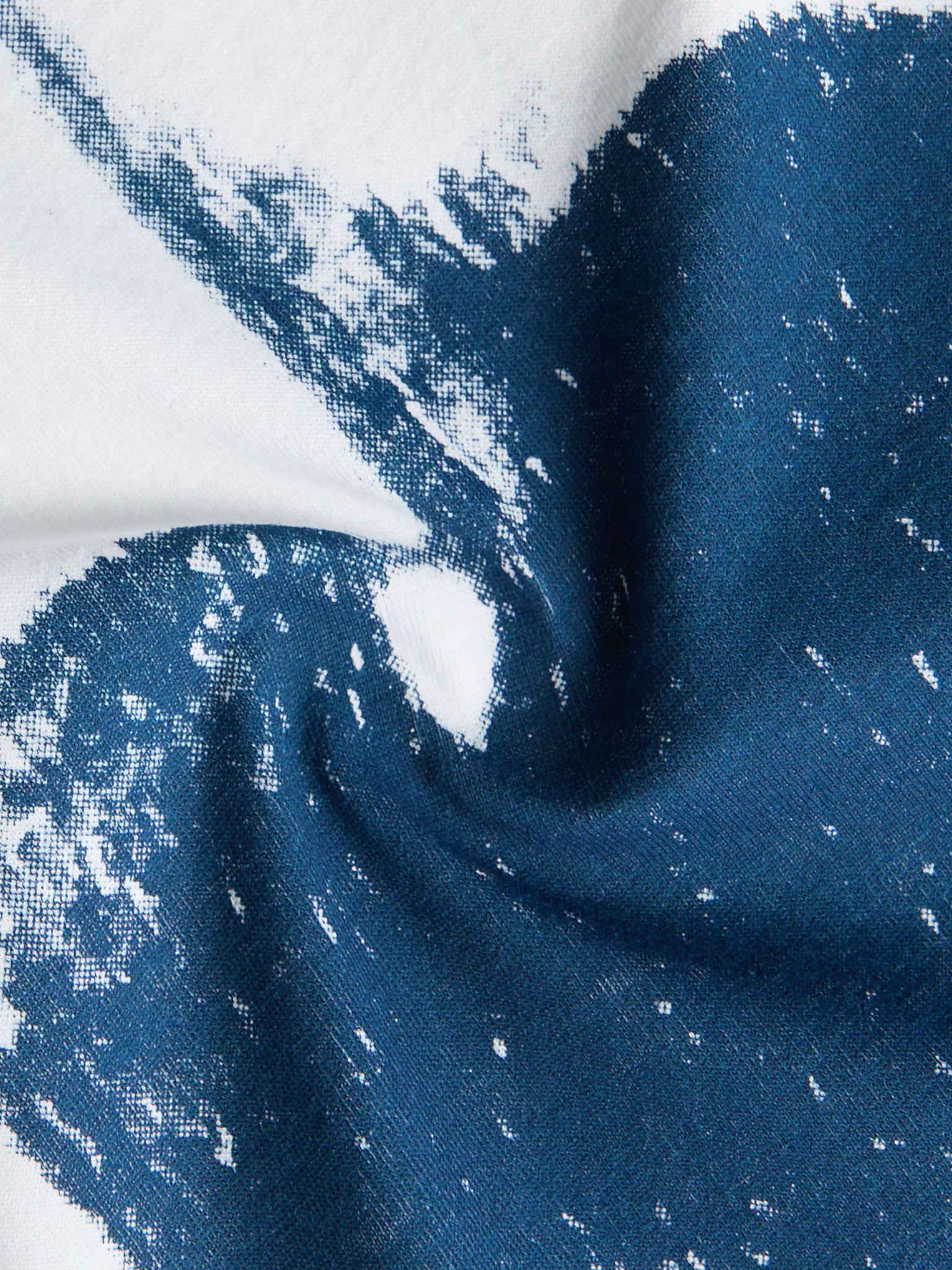 Printed Cotton-Jersey T-Shirt Blue - 4