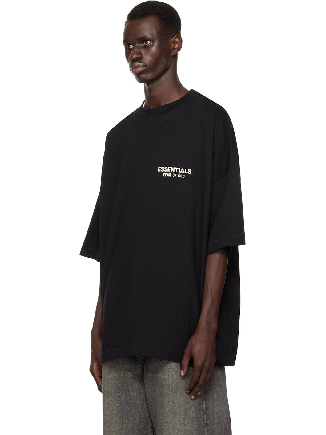 Tシャツ・カットソー Essentials Jersey Crewneck T-Shirt Black ESSENTIALS Black Jersey Crewneck T-shirt | ssense | REVERSIBLE