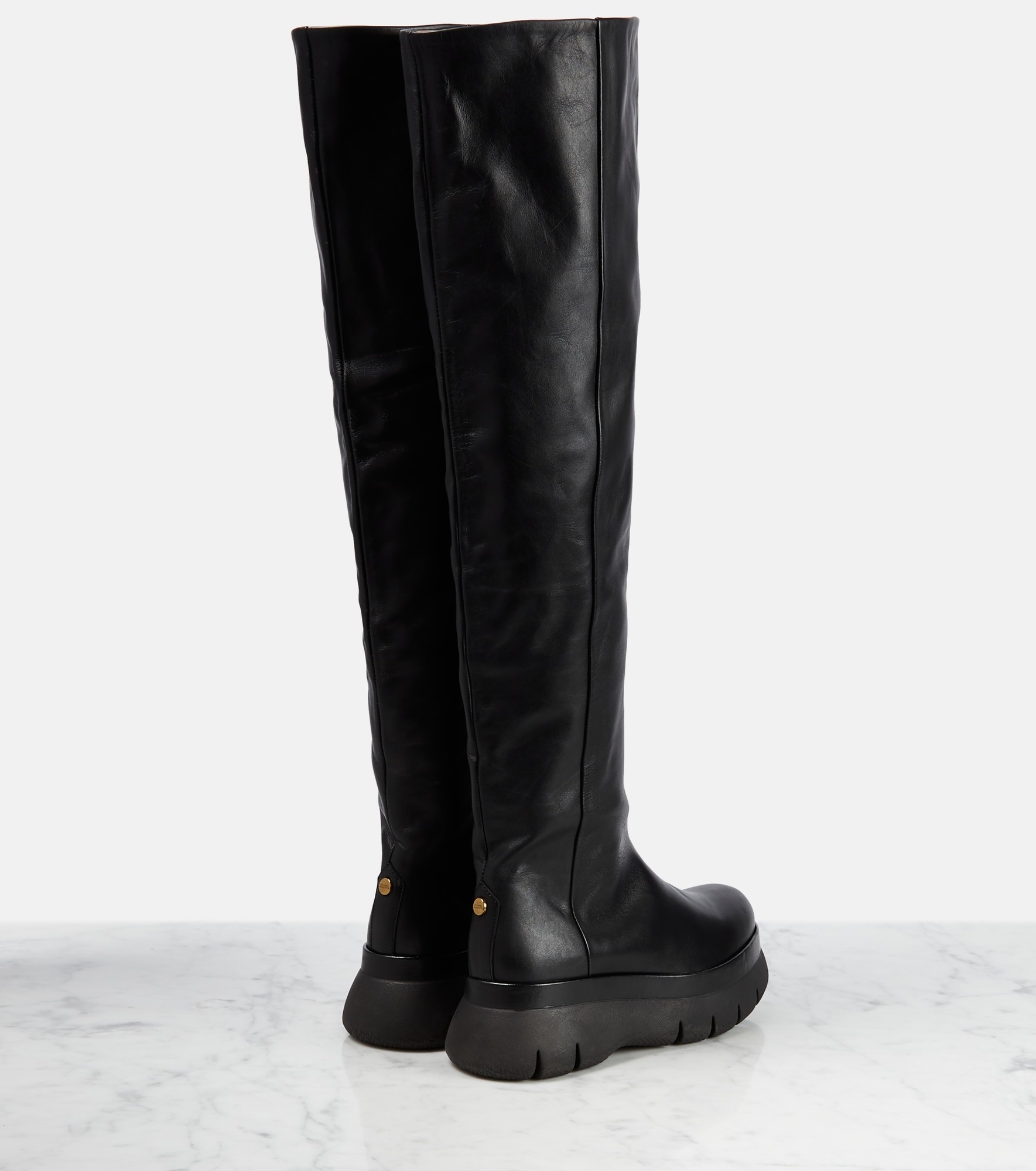 Malyx leather over-the-knee boots - 3