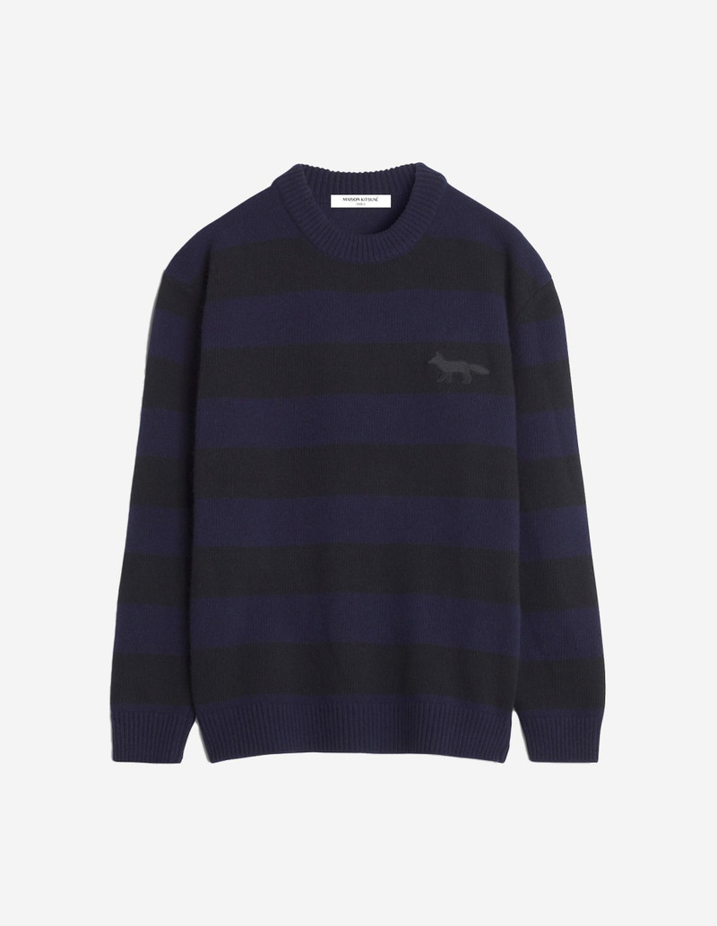 FESTIVE PROFILE FOX PATCH STRIPPED JUMPER 1