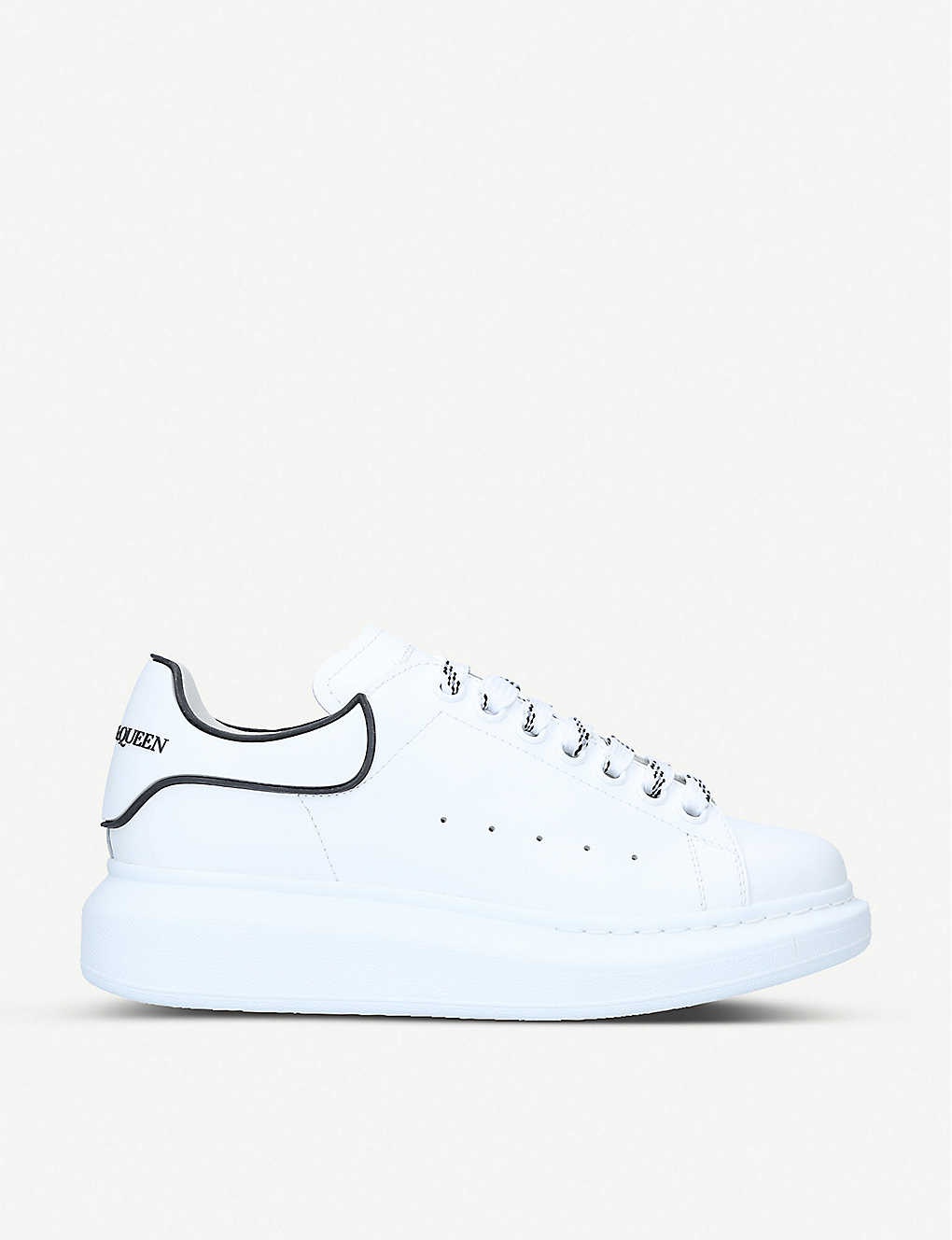 Alexander mcqueen ladies runway leather platform trainers online