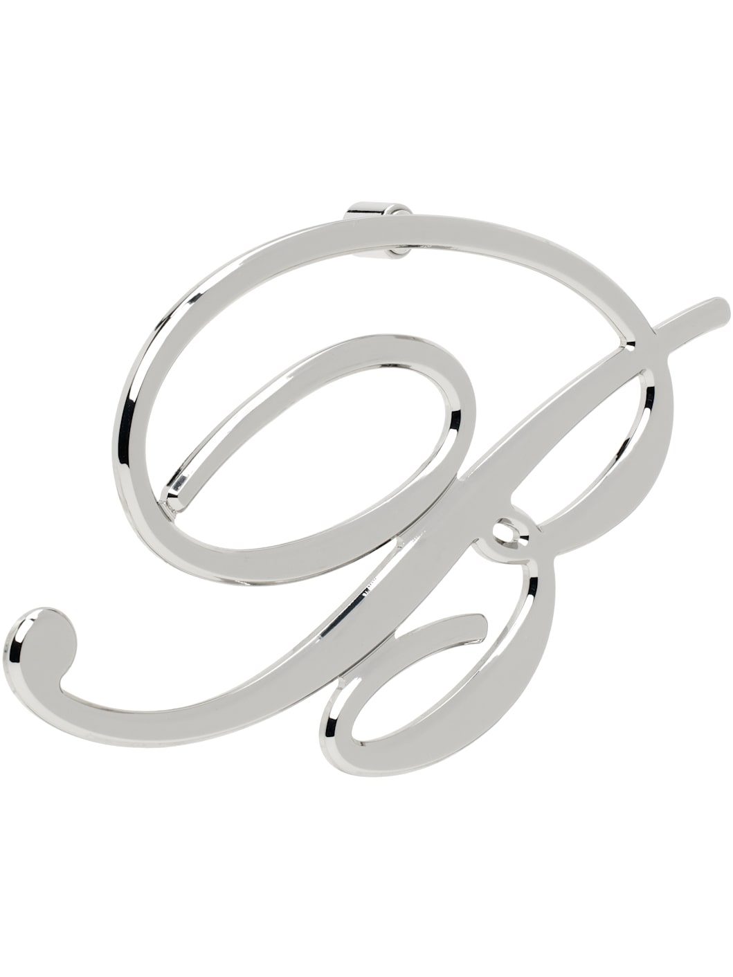 Silver 'B' Single Earring - 2