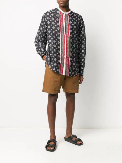 DSQUARED2 printed collarless shirt outlook