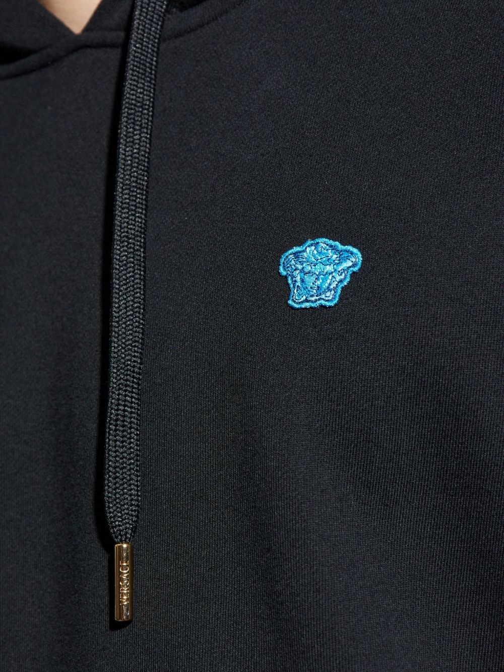 embroidered-logo cotton hoodie - 5