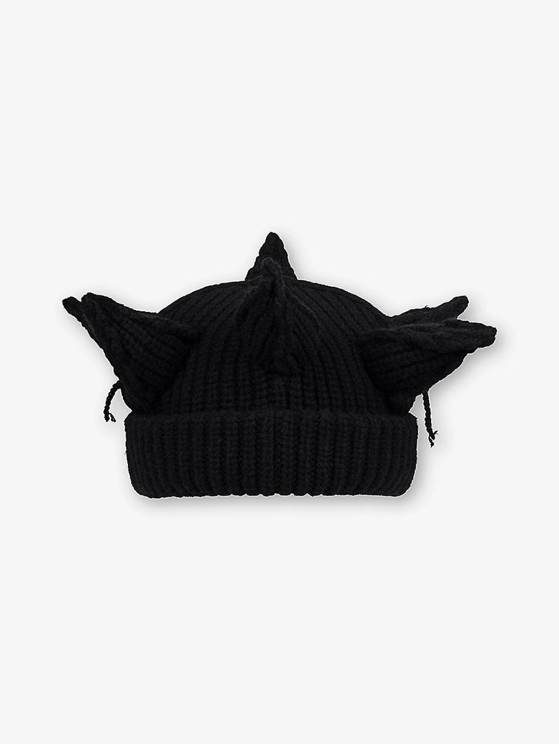 CHARLES JEFFREY LOVERBOY Berserker Logo-Patch Knitted Beanie outlook