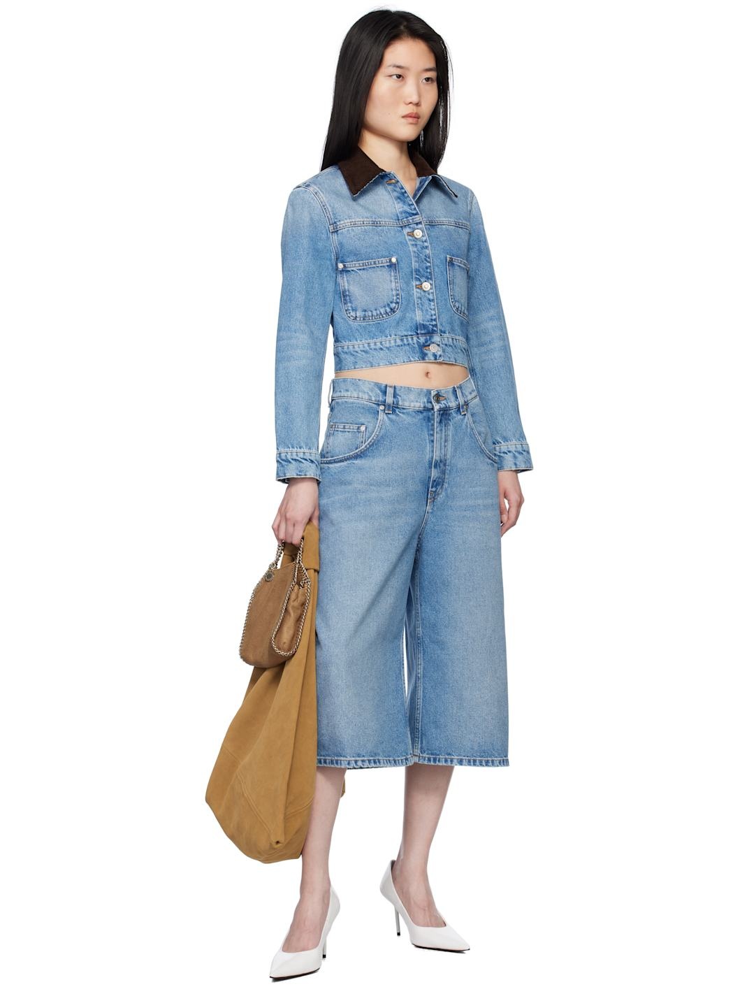 Blue Vintage Wash Denim Jacket - 4