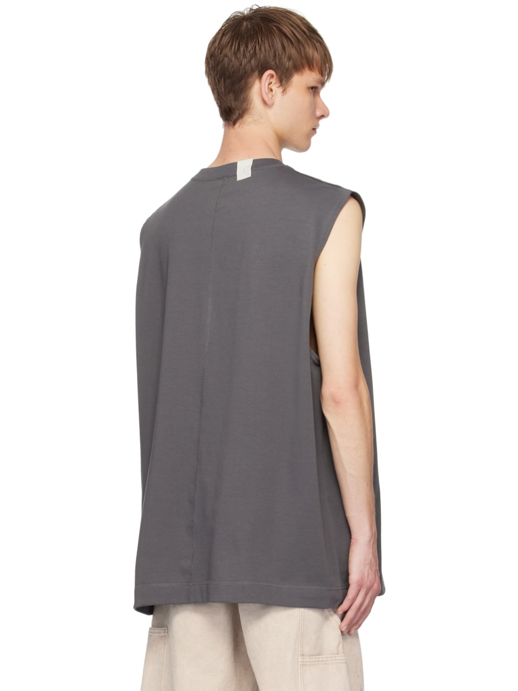 Gray Crewneck Tank Top - 3