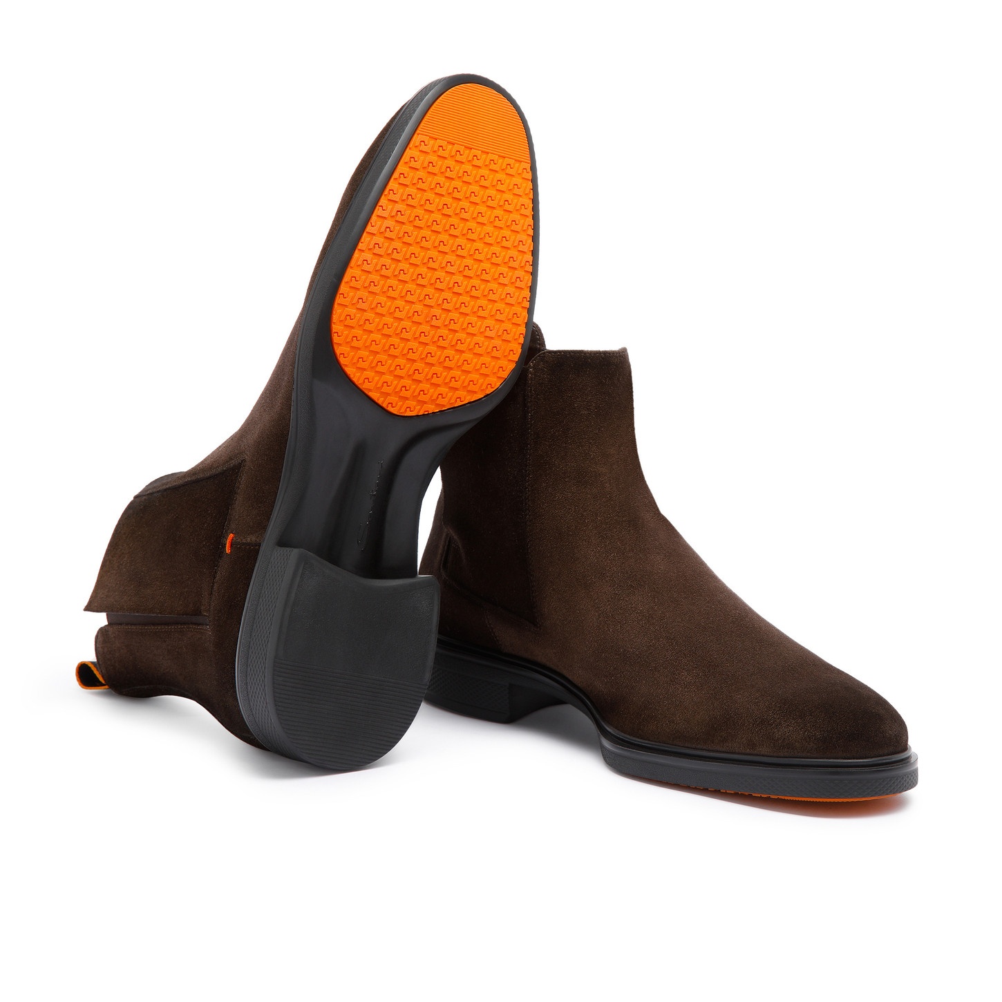 Men's dark brown suede Chelsea boot - 4