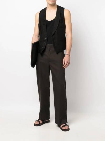 UMA WANG button-up fitted waistcoat outlook