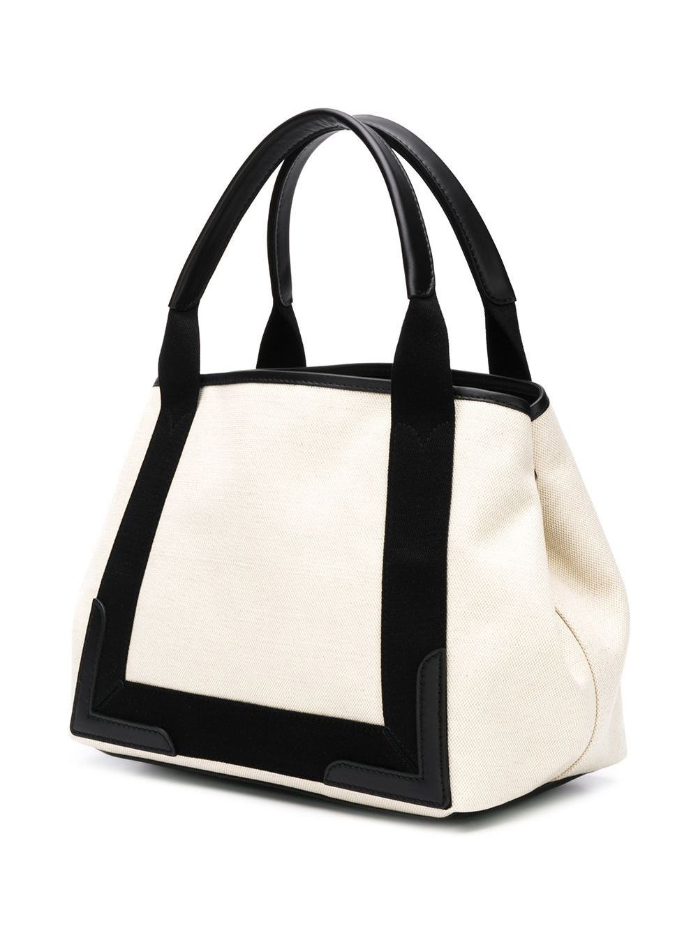 Navy Cabas small canvas tote bag - 2
