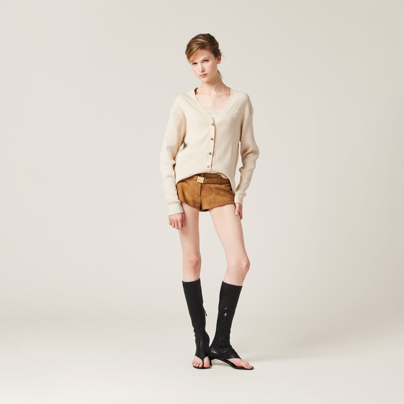 Miu Miu Cotton knit cardigan outlook