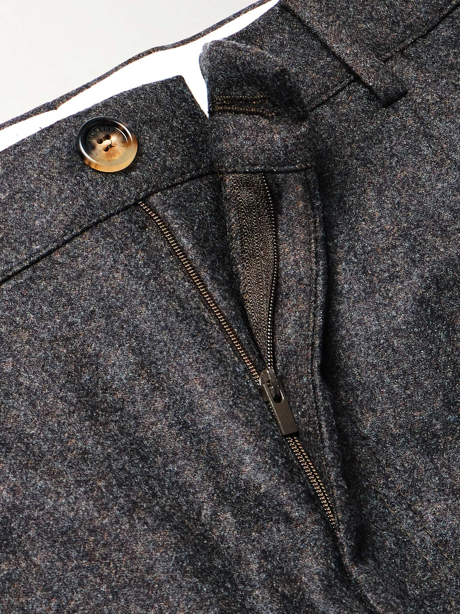 Straight-Leg Pleated Virgin Wool-Flannel Trousers - 6