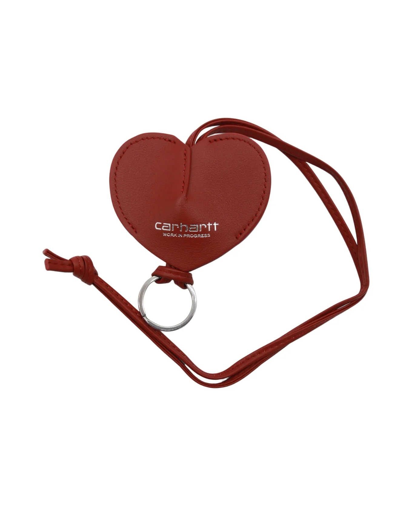 Red Leather Key Ring - 1