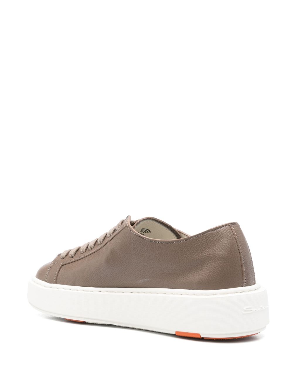 lace-up leather trainers - 3