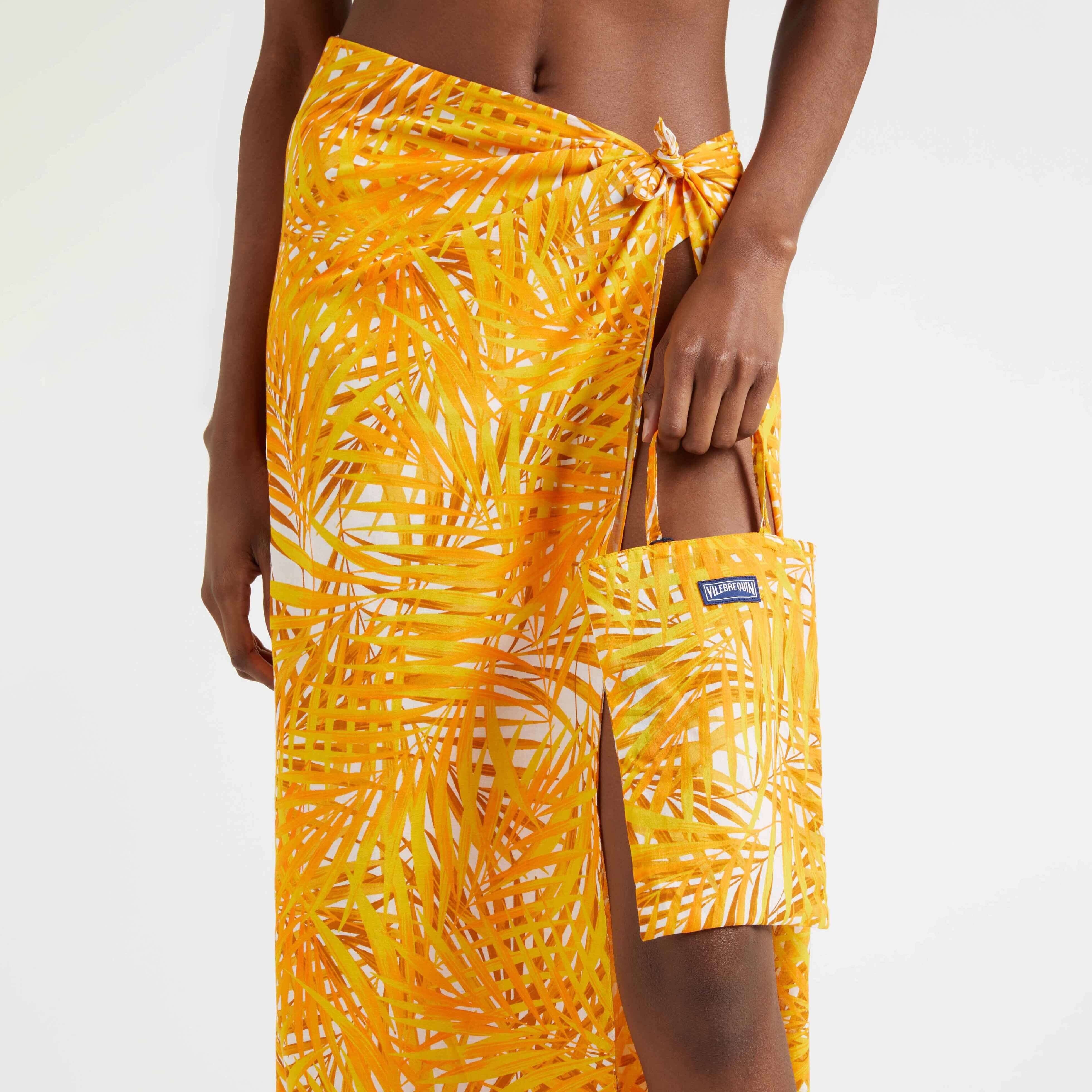 Women Organic Cotton Pareo Palm Leaves - 3