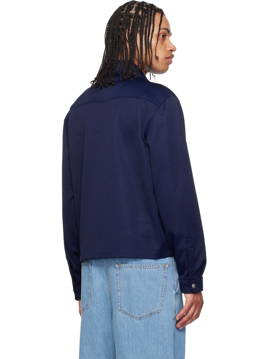 Navy Suit Track Jacket - 3