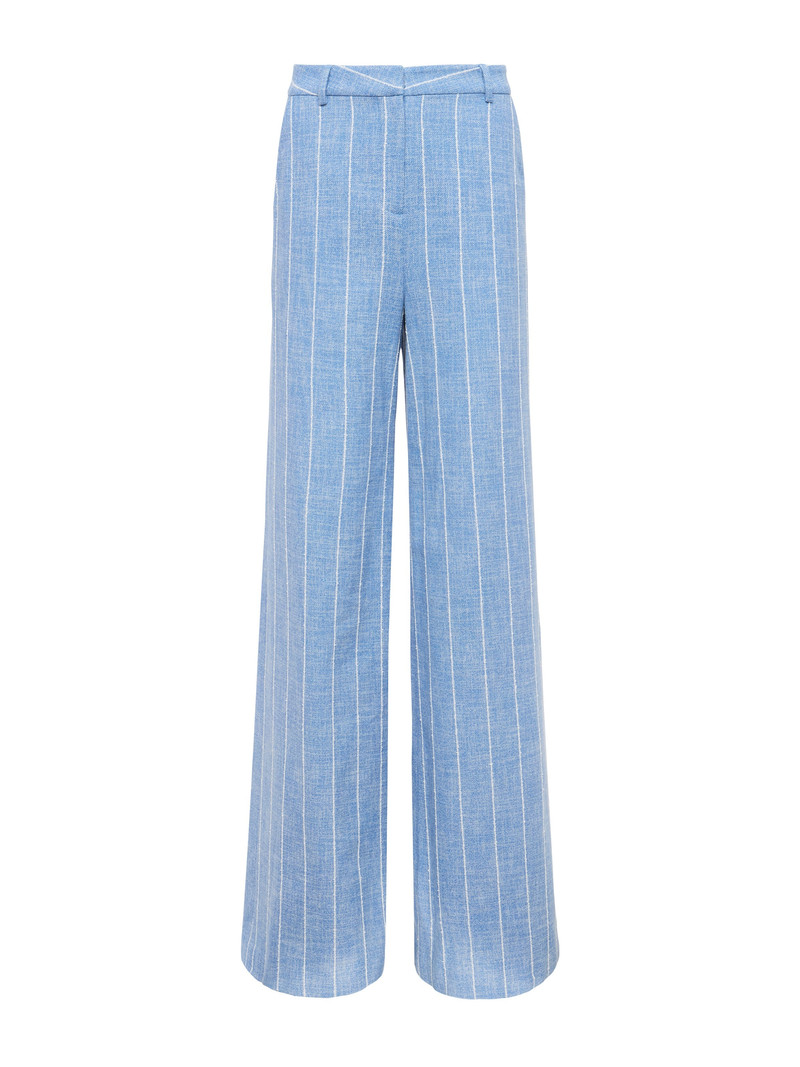Pilar Pinstriped Wide-Leg Pant 1