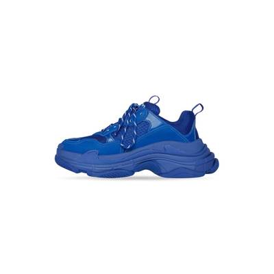 BALENCIAGA Men's Triple S Sneaker in Indigo outlook