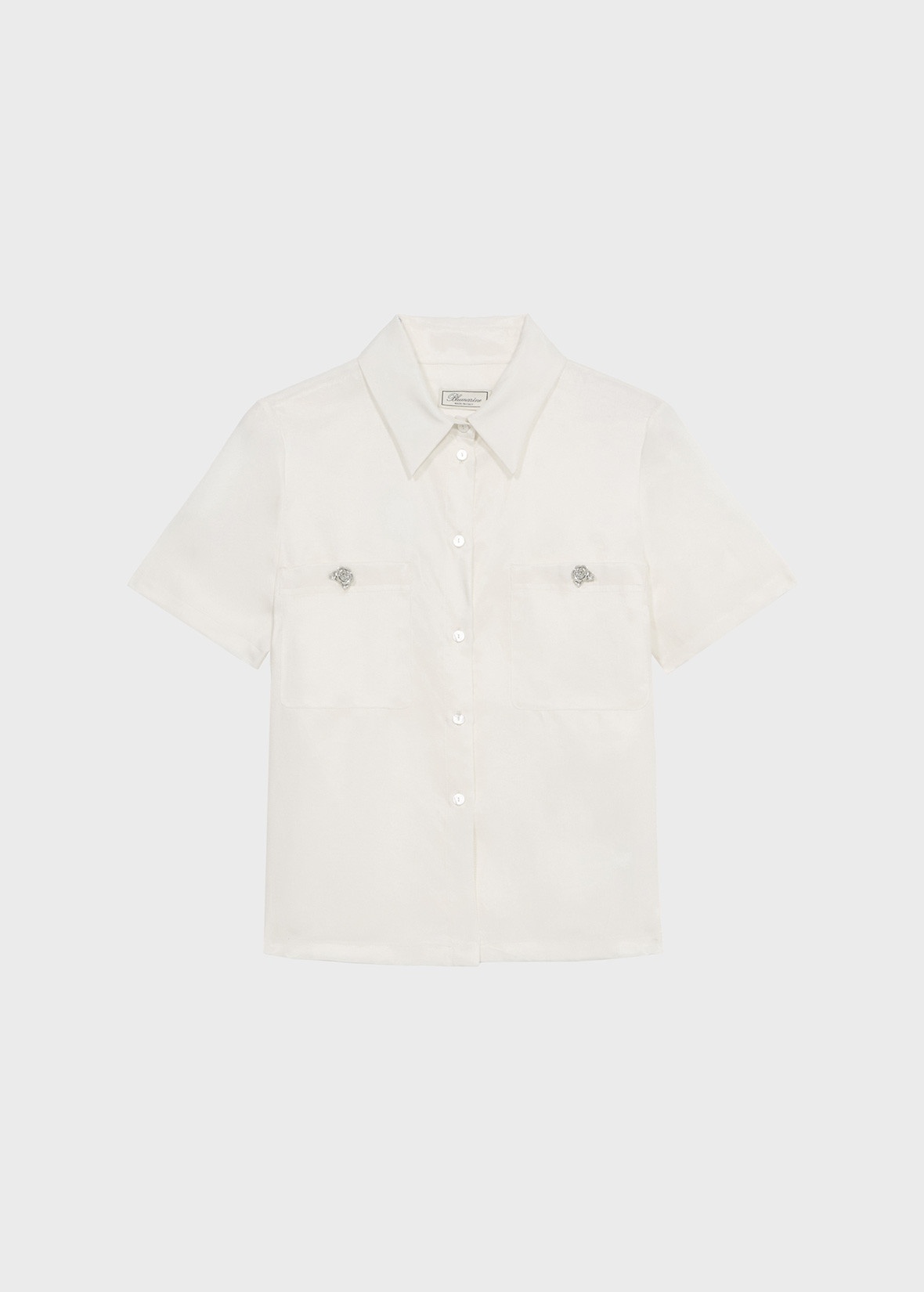 SHIRT IN GABARDINE WITH POCKETS - 1