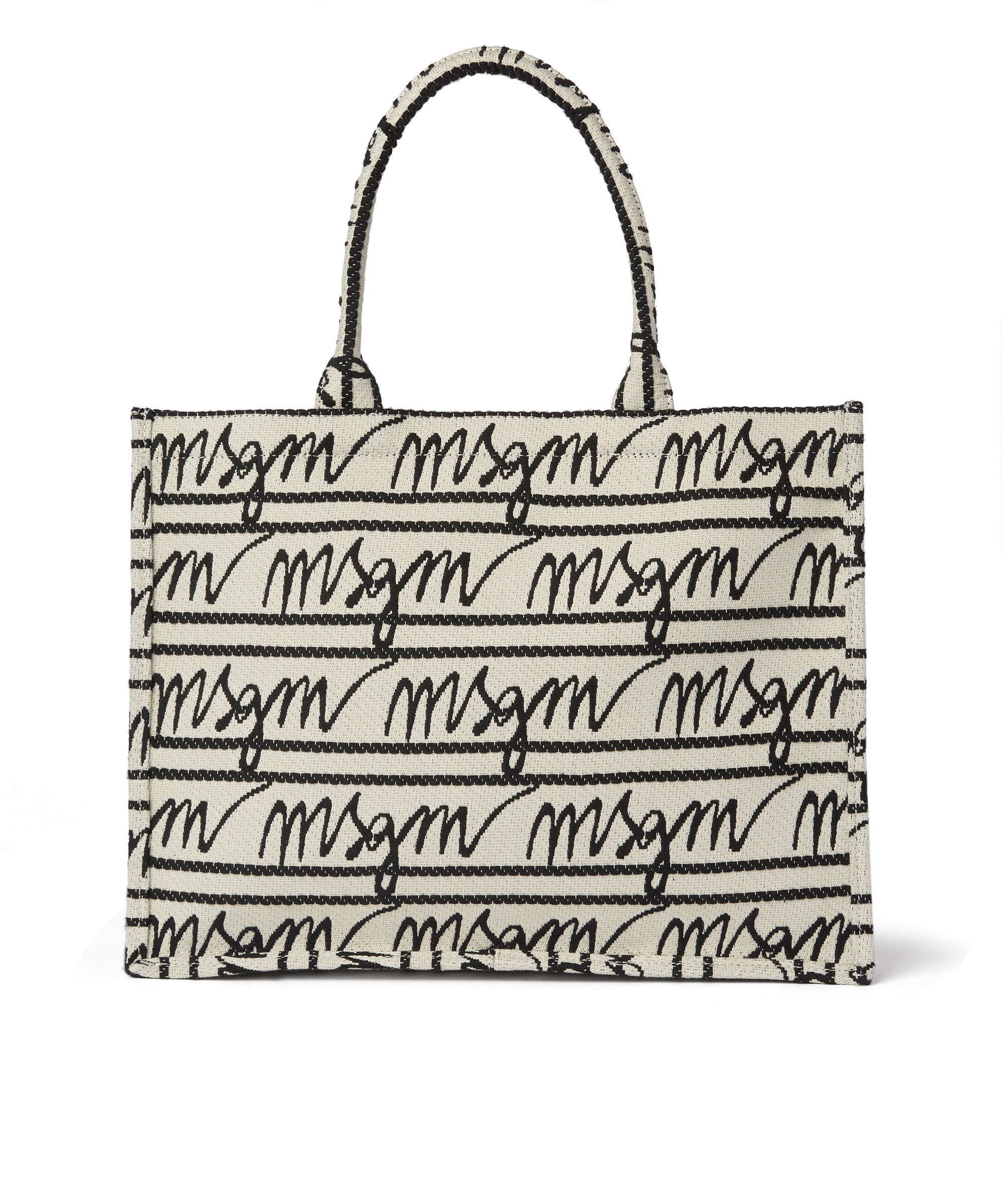 Canvas tote bag with jacquard logo - 2