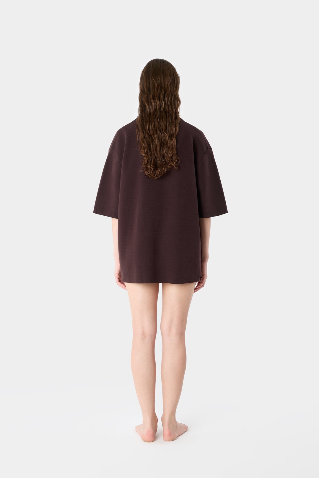 KNITTED POLO / moka brown - 7
