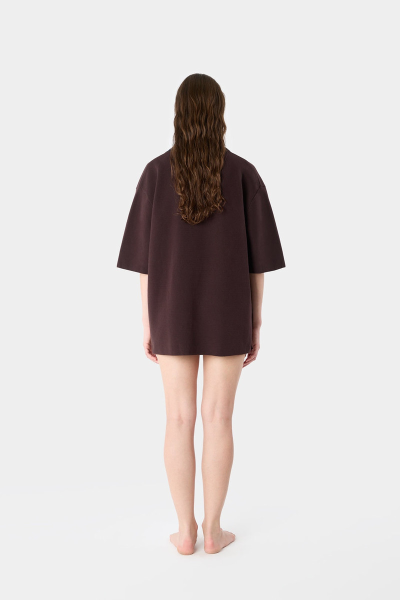 KNITTED POLO / moka brown 7