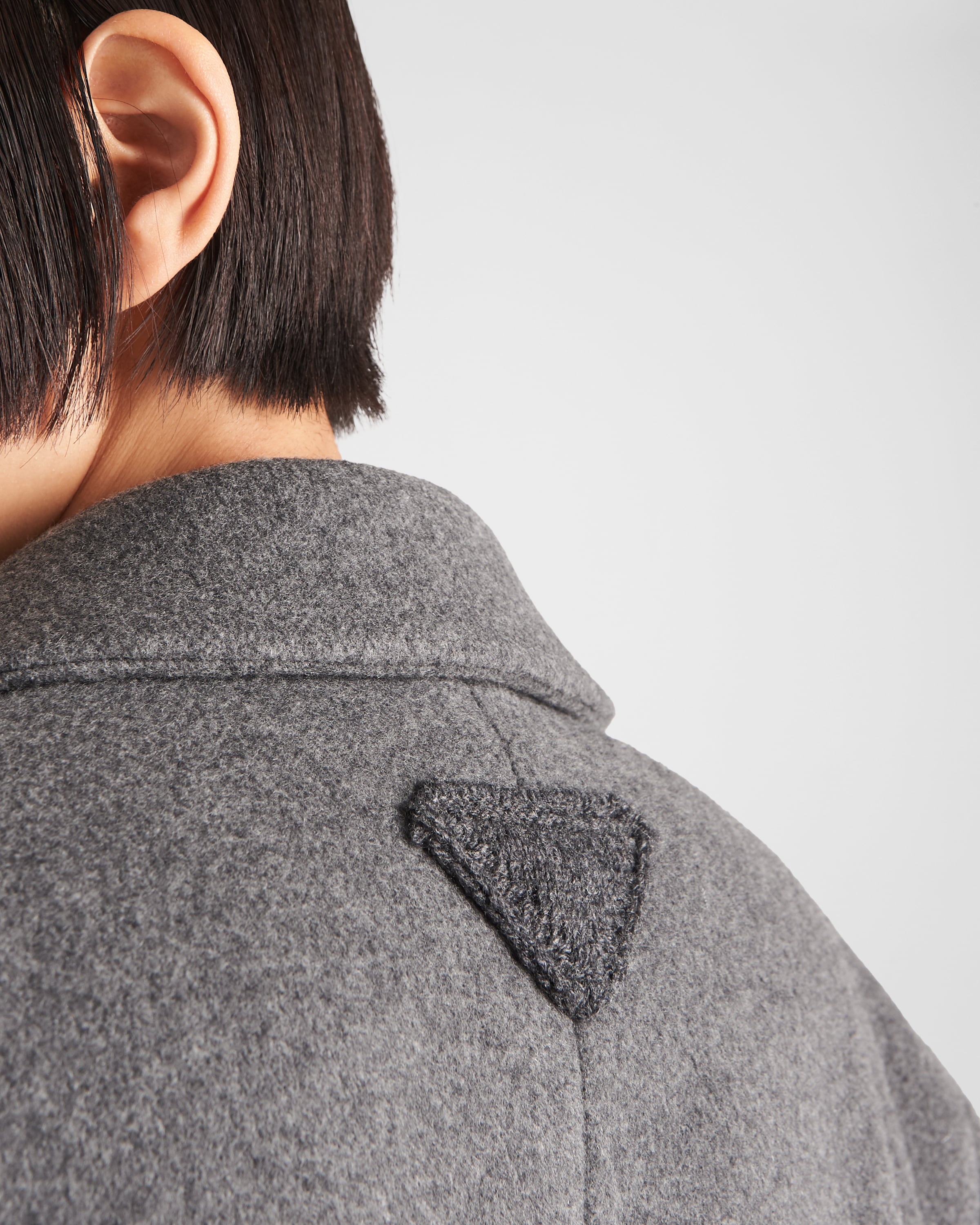 Single-breasted velour coat - 4