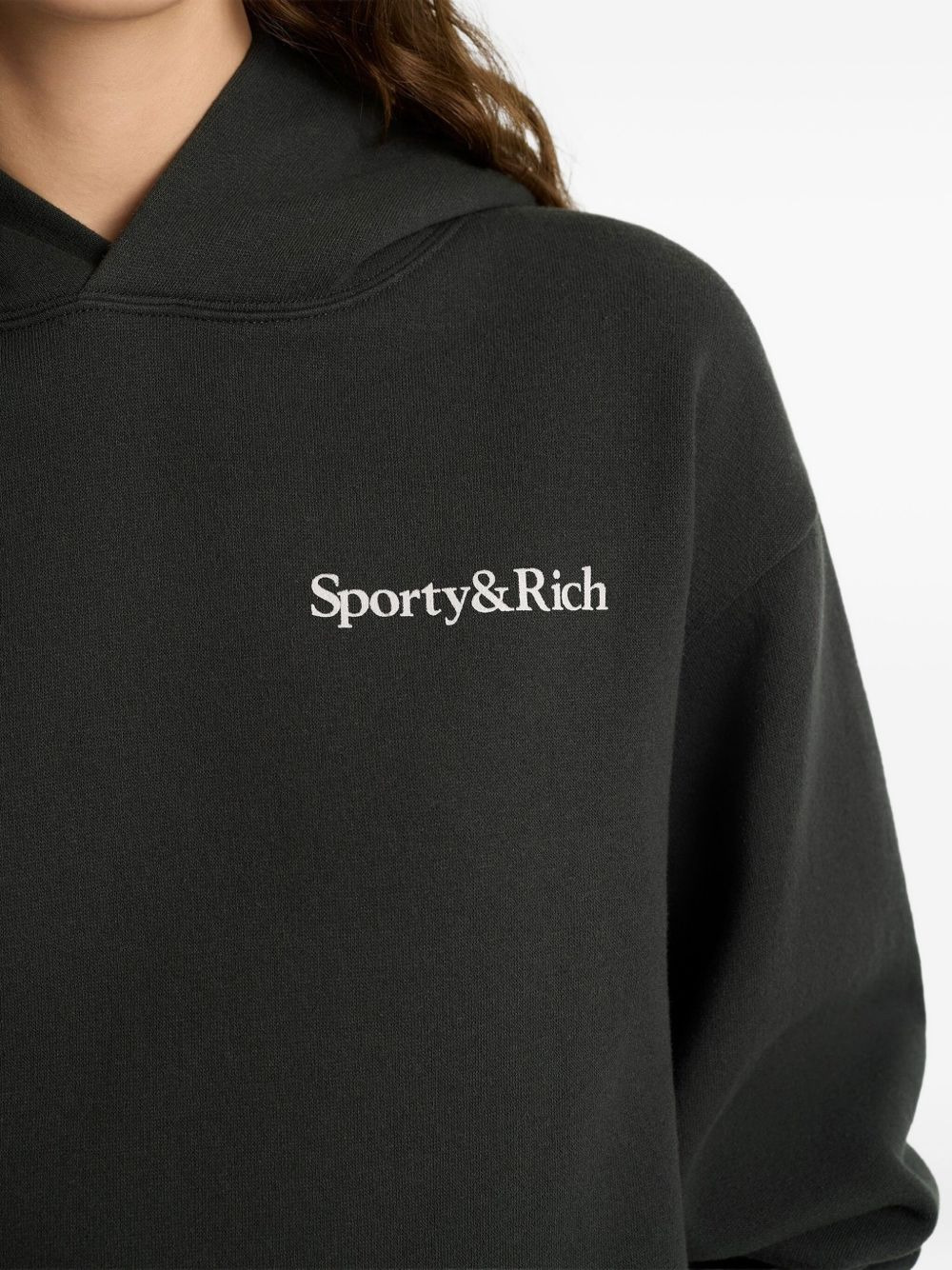 printed long-sleeve hoodie - 3