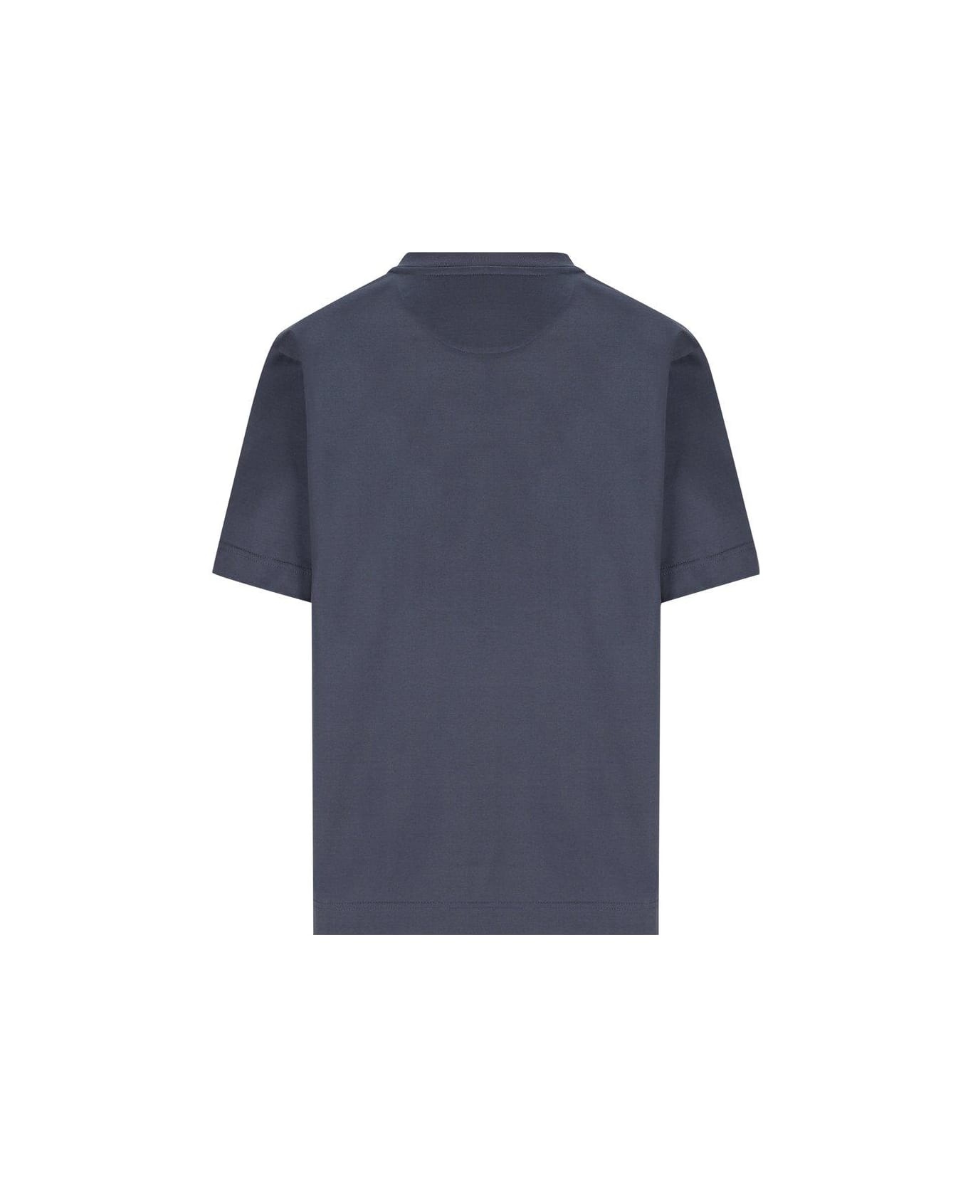 Crest Embroidered Crewneck T-shirt - 2