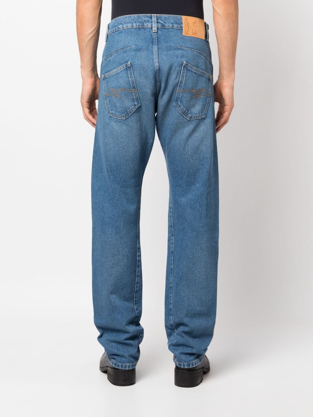 twisted-seam straight-leg jeans - 5
