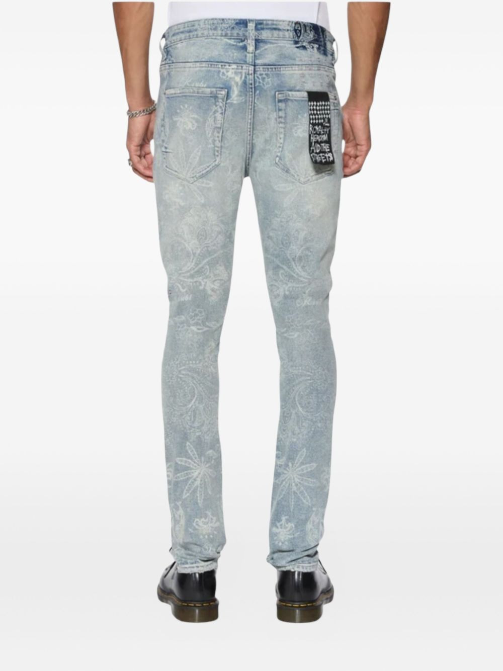 Van Winkle floral-jacquard jeans - 4
