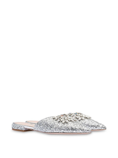 Miu Miu glitter mules outlook