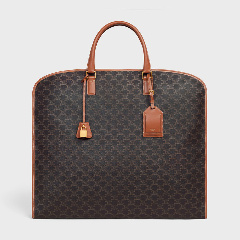 Garment Bag in Triomphe Canvas and Calfskin 1