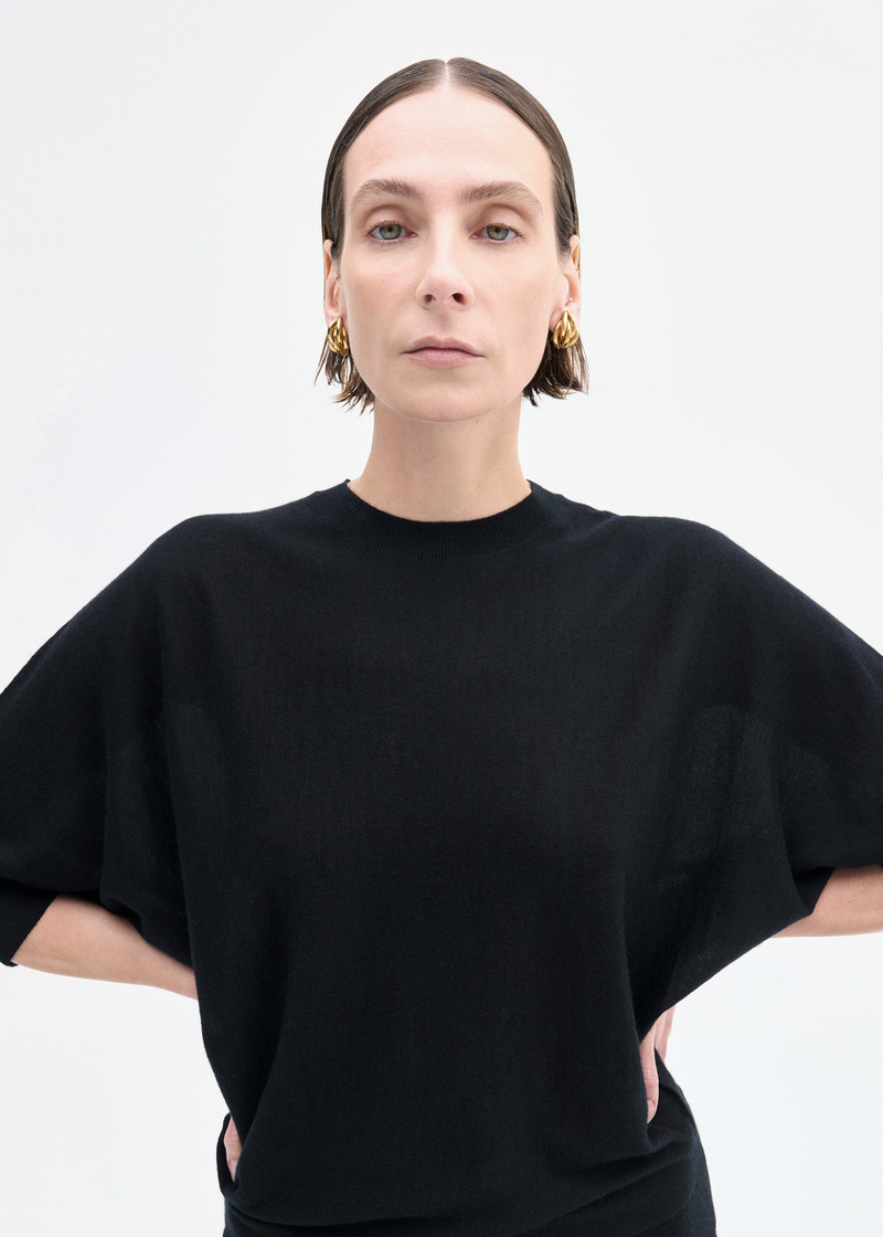 Draped Knit Top in Fine Cashmere 4