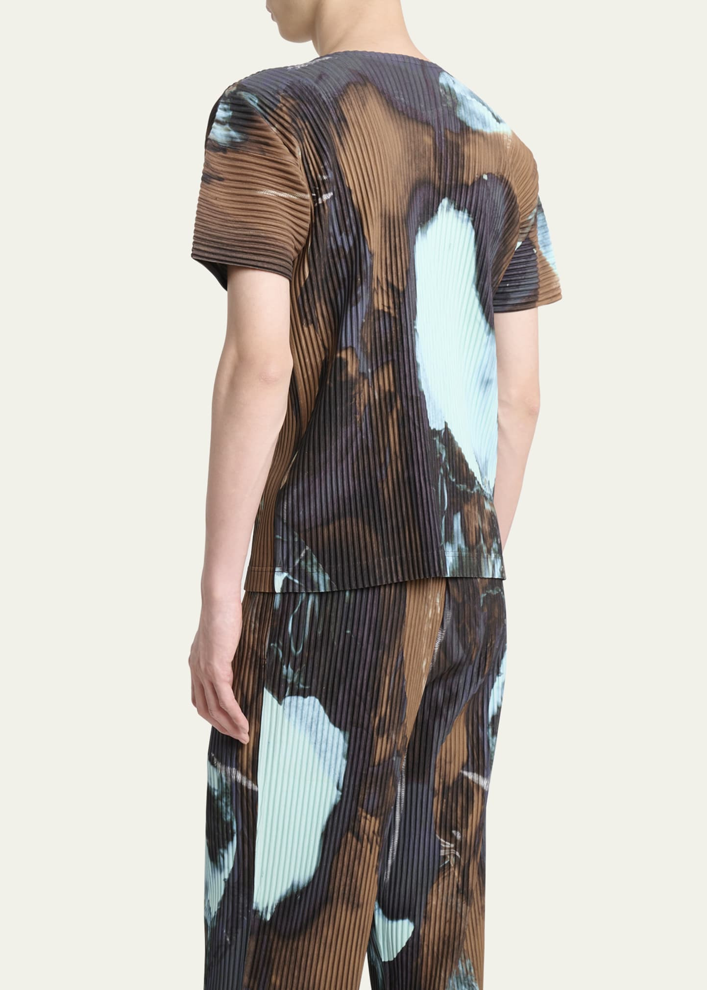 Men's Multi Agate Pleated T-Shirt - 3