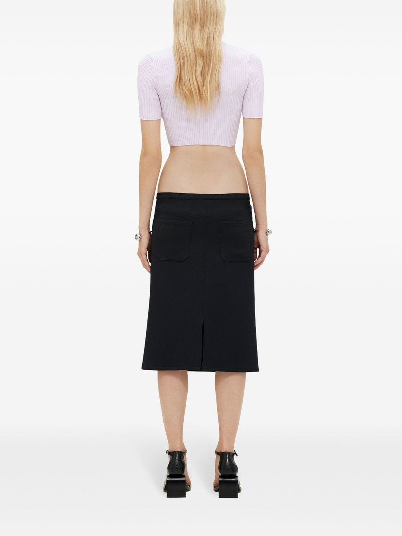ribbed knit V-neck top 4