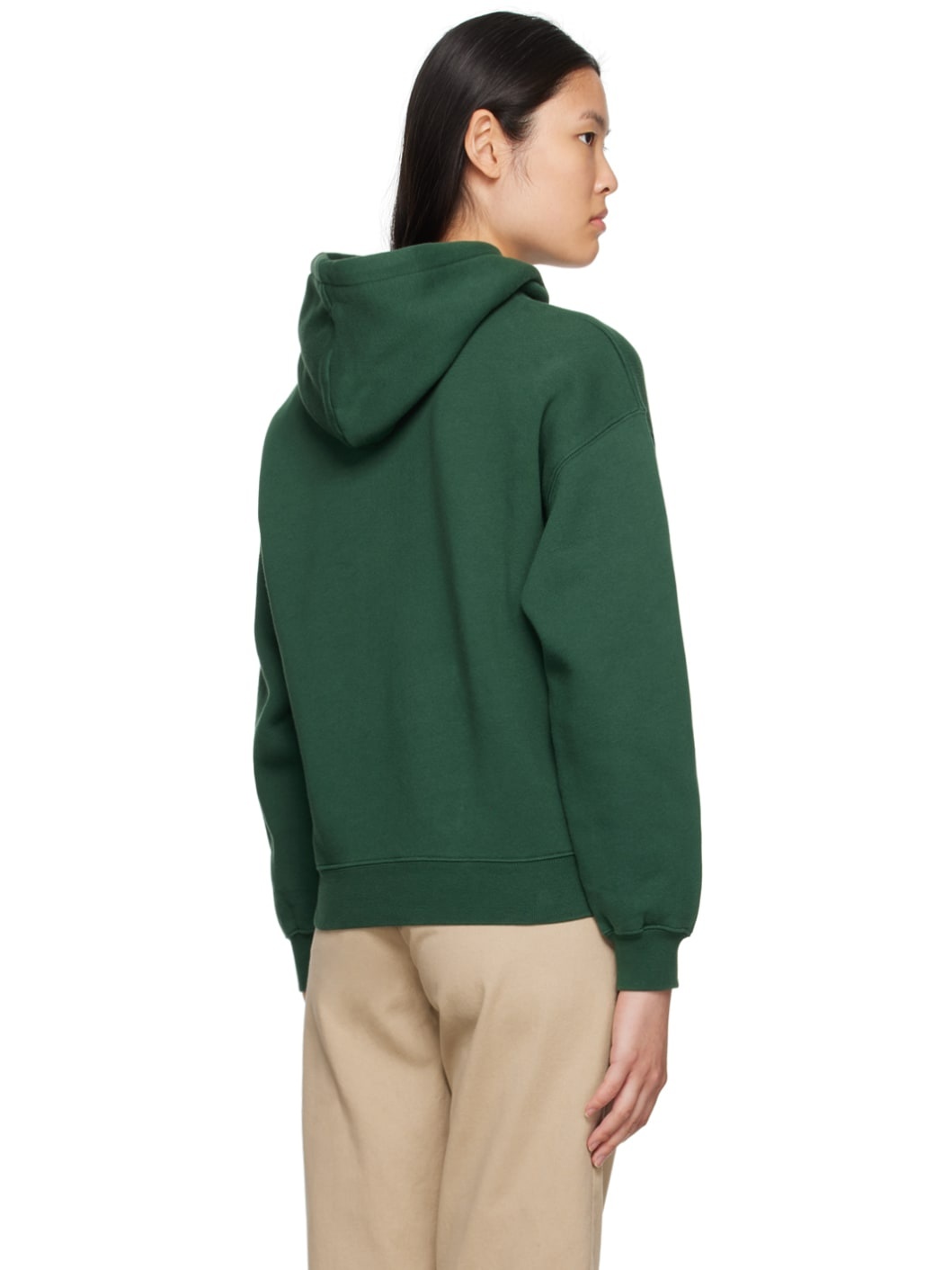 Green Bold Fox Head Hoodie - 3